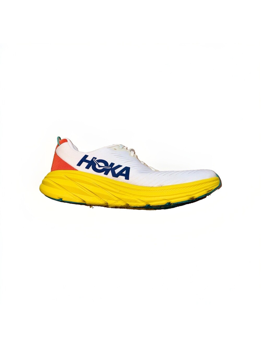 Hoka One One Rincon 3 Running Shoes Men’s 11.5 D White Yellow Athletic